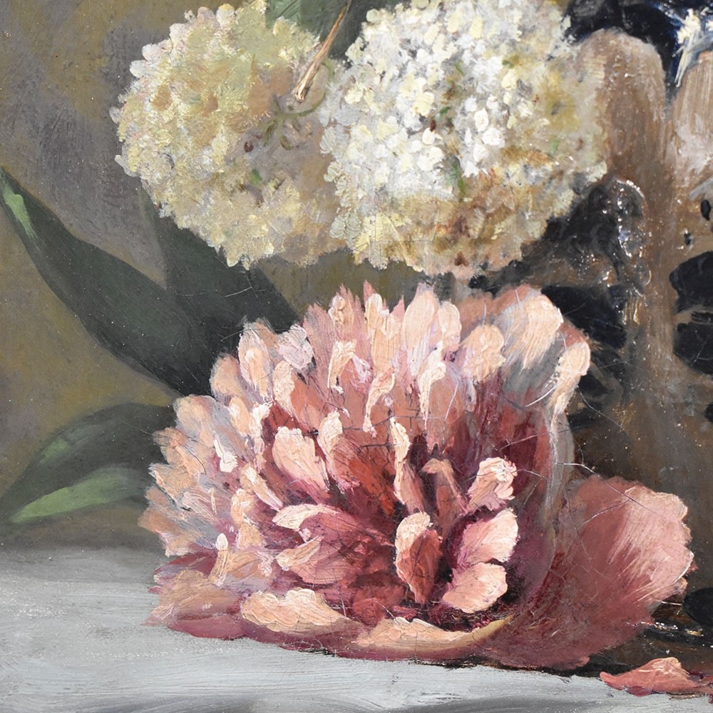QF473 1a antique floral painting flower art still life 19th.jpg